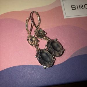 Teardrop blue earrings